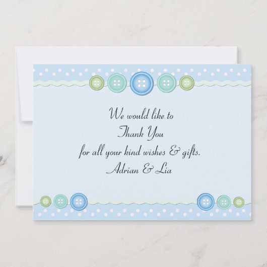 Aankondiging geboorte jongetje (Achterkant)