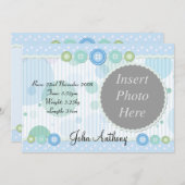 Aankondiging geboorte jongetje (Voorkant / Achterkant)