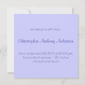 Aankondiging geboorte jongetje met regenboogsterre (Achterkant)