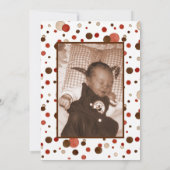 Aankondiging geboorte jongetje met sokken aap (Achterkant)