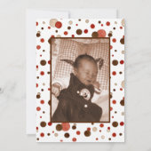 Aankondiging geboorte jongetje met sokken aap (Achterkant)