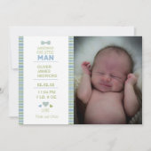 Aankondiging geboorte kleine man (Voorkant)