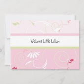 Aankondiging Geboorte Meisje (Achterkant)