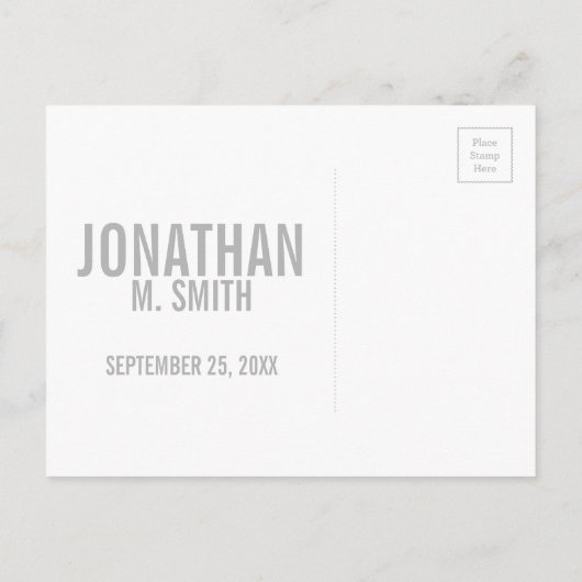 Aankondiging geboorte met aangepaste pasgeboren Ba (Achterkant)