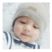 Aankondiging geboorte met aangepaste pasgeboren Ba Kubus (Voorkant)