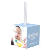 Aankondiging geboorte met aangepaste pasgeboren Ba Ornament (Achter hoekig)