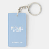 Aankondiging geboorte met aangepaste pasgeboren Ba Sleutelhanger (achterkant)