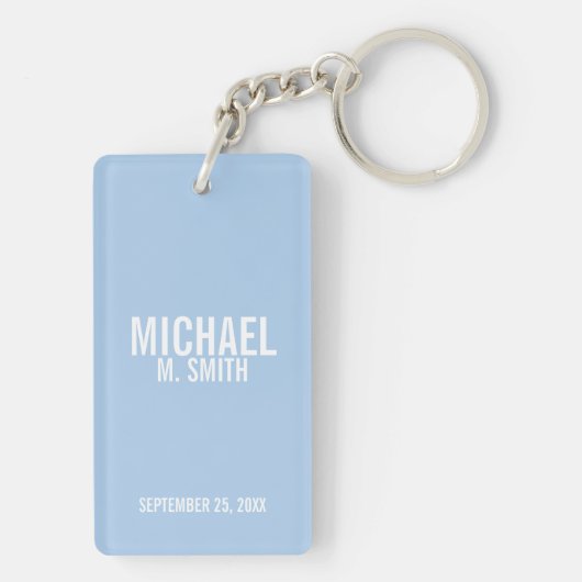 Aankondiging geboorte met aangepaste pasgeboren Ba Sleutelhanger (achterkant)