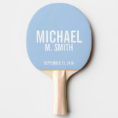 Aankondiging geboorte met aangepaste pasgeboren Ba Tafeltennisbatje (Achterkant)