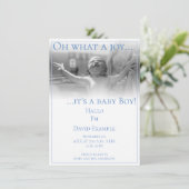 Aankondiging geboorte met baby (Staand voorkant)