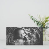 Aankondiging geboorte met verticale foto en tekst  (Staand voorkant)