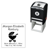 Aankondiging Geboorte Mooie Baby Koffer Details #4 Zelfinktende Stempel (In situ)