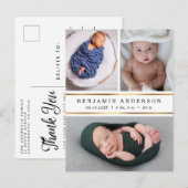 Aankondiging Geboorte Nieuwe Baby Bedankt Foto (Voorkant / Achterkant)