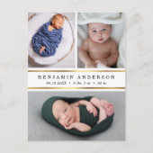 Aankondiging Geboorte Nieuwe Baby Bedankt Foto (Voorkant)