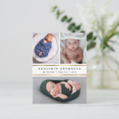 Aankondiging Geboorte Nieuwe Baby Bedankt Foto (Staand voorkant)