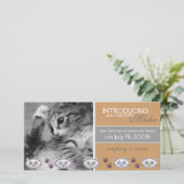 Aankondiging geboorte nieuwe huisdier (Staand voorkant)