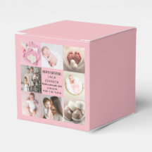 Aankondiging geboorte Personaliseer 8 foto kerst