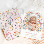 Aankondiging geboorte van Elegant Wildflower Baby