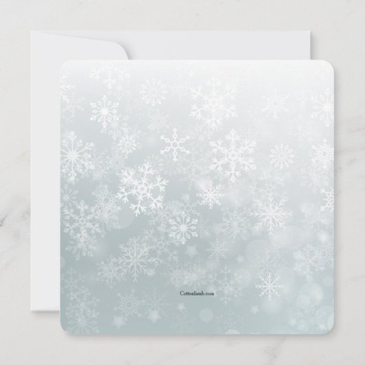 Aankondiging geboorte winterfoto (Achterkant)