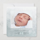 Aankondiging geboorte winterfoto (Voorkant)