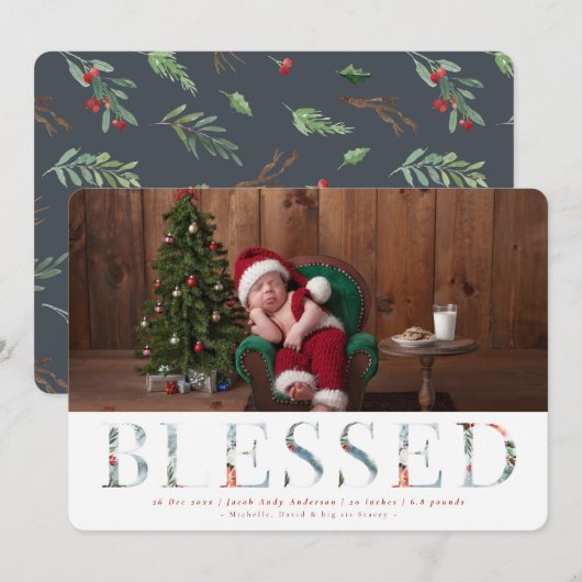 Aankondiging geboorte Wonderland Holiday (Voorkant / Achterkant)