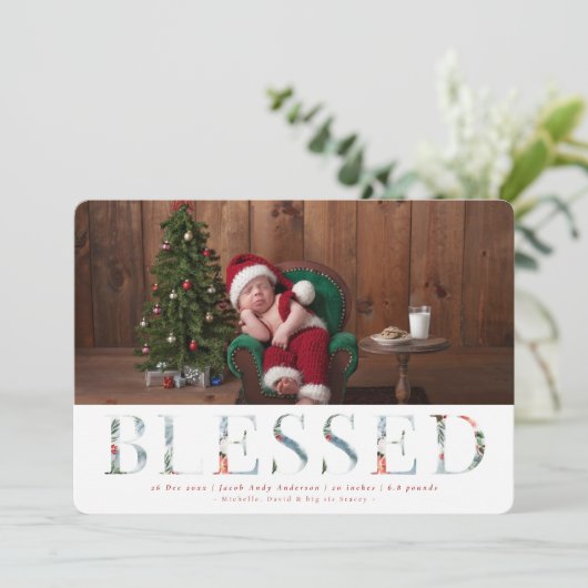 Aankondiging geboorte Wonderland Holiday (Staand voorkant)