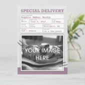 Aankondiging geboortebewijs Baby (Staand voorkant)