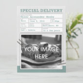 Aankondiging geboortebewijs Baby (Staand voorkant)