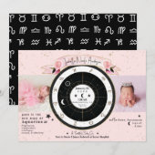 Aankondiging geboortetekaart Aangepaste Sun Moon A (Voorkant / Achterkant)