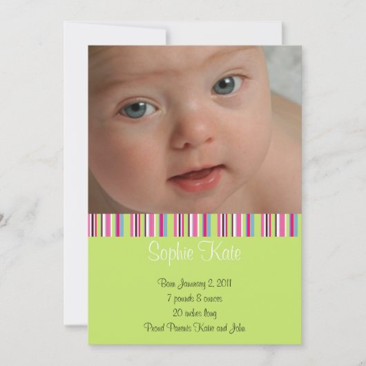 Aankondiging gepersonaliseerde geboorte (Voorkant)