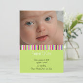 Aankondiging gepersonaliseerde geboorte (Staand voorkant)