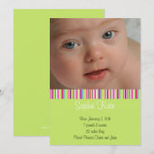 Aankondiging gepersonaliseerde geboorte (Voorkant / Achterkant)