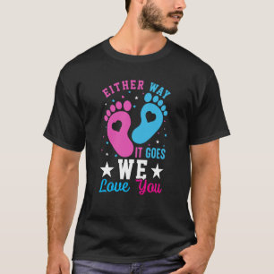 Aankondiging geslacht Hoe het ook gaat We houden v T-shirt