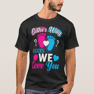 Aankondiging geslacht Hoe het ook gaat we houden v T-shirt
