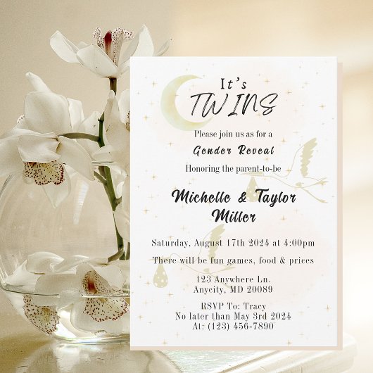 Aankondiging geslachtsonthulling tweeling