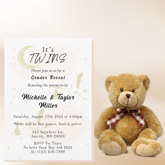 Aankondiging geslachtsonthulling tweeling