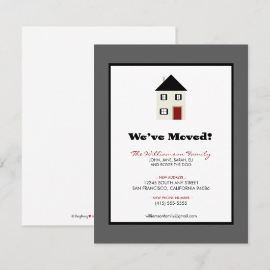 Aankondiging gezinsplanning 4,25 x 5,5 inch: leist (Voorkant / Achterkant)