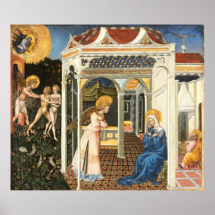 Aankondiging - Giovanni di Paolo Fine Art Poster