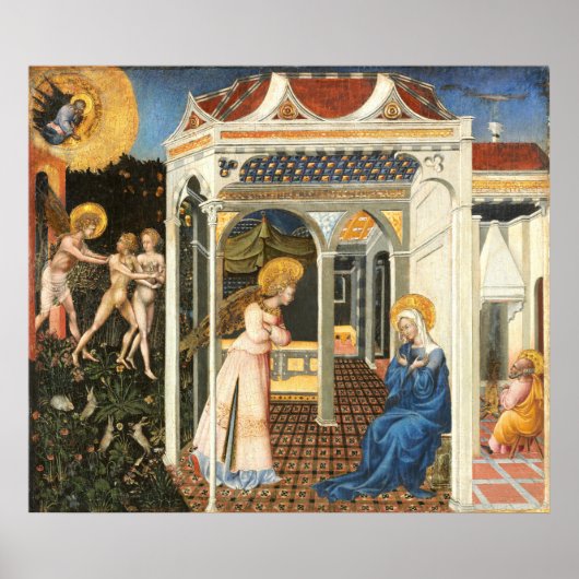 Aankondiging - Giovanni di Paolo Fine Art Poster (Voorkant)
