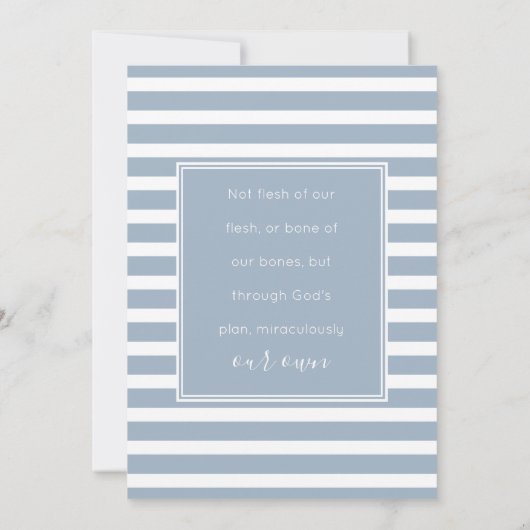 Aankondiging goedkeuring Blauw en witte streep (Achterkant)