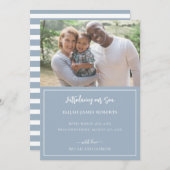 Aankondiging goedkeuring Blauw en witte streep (Voorkant / Achterkant)