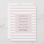 Aankondiging goedkeuring Blush Pink and White Stri (Achterkant)