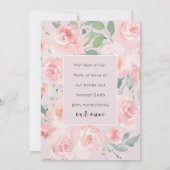 Aankondiging goedkeuring blush Pink Floral (Achterkant)