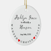 Aankondiging goedkeuring Gotcha Day New Parents Gi Keramisch Ornament (Rechts)