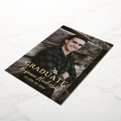 Aankondiging Gold Foil-fotoscript Afstuderen (Gedraaid)