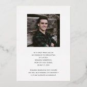 Aankondiging Gold Foil-fotoscript Afstuderen (Achterkant)