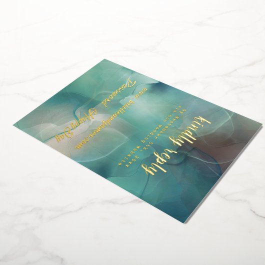 Aankondiging Gold Foil RSVP (Gedraaid)