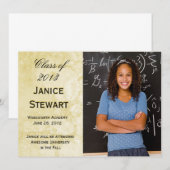 Aankondiging Gold Marble Photo Afstuderen (Voorkant / Achterkant)