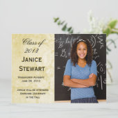 Aankondiging Gold Marble Photo Afstuderen (Staand voorkant)