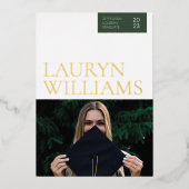 Aankondiging Gold Modern Professional Afstuderen (Voorkant)